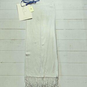 NWT - Furtalk - Women’s Light Blue Fringe Scarf - One Size